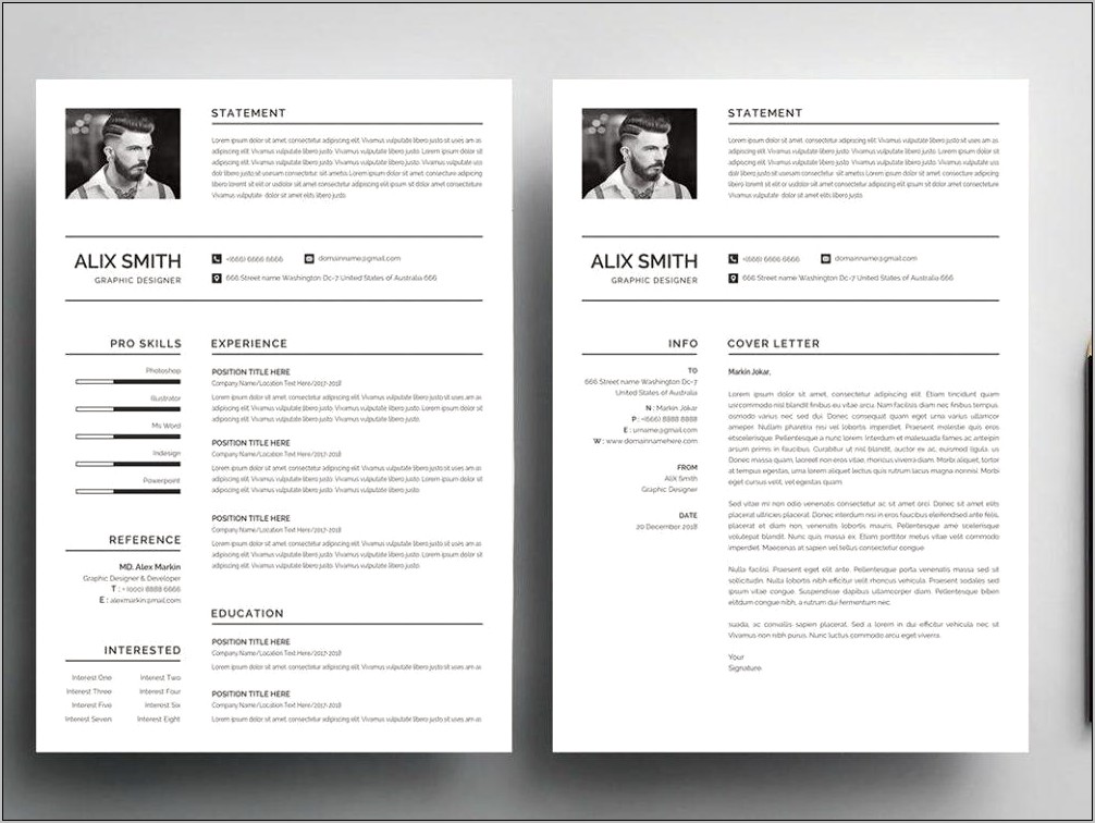 2 Page Resume Template Word Free Download Resume Example Gallery