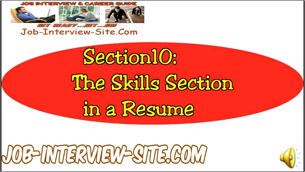 A Great Skills Section Of A Resume