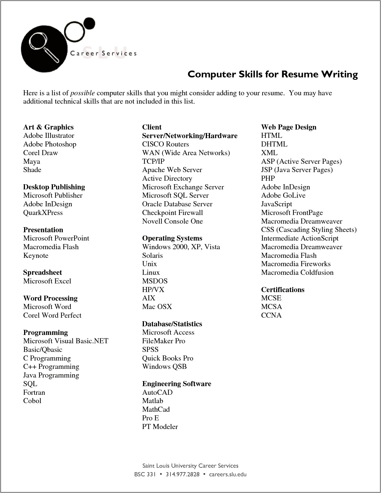 Another Way To Say Computer Skills On Resume