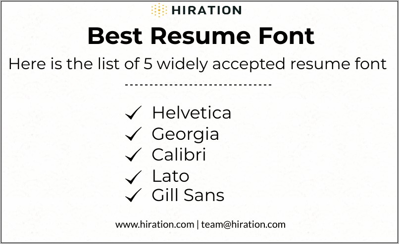 Best Font Size For Resume 2016