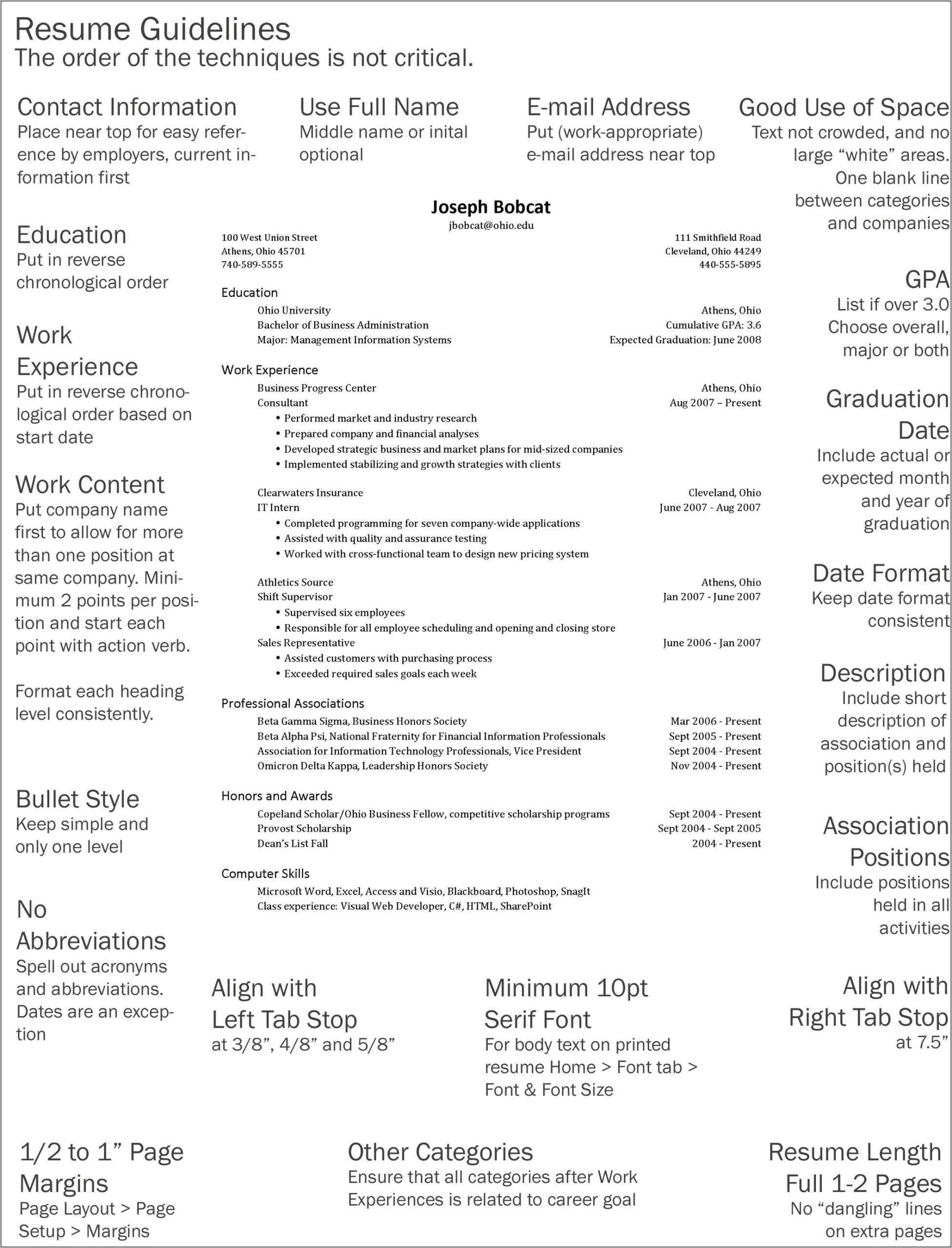 Best Font To List Dates On A Resume