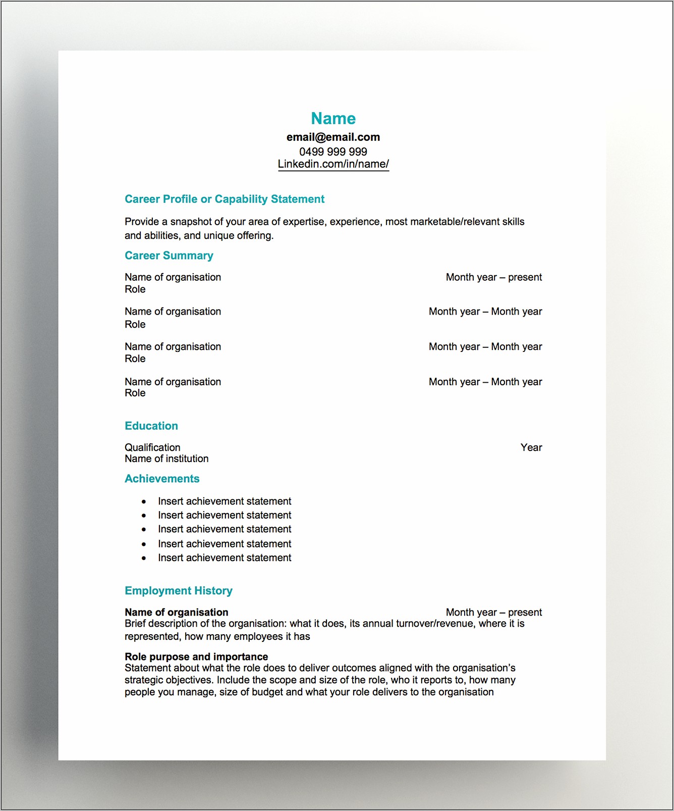 Best Free Chrono Ogical Resume Templates