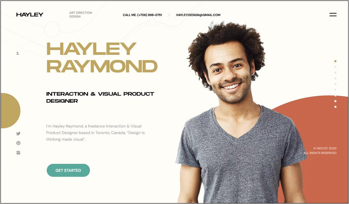 Best Free Vcard Resume Cv Wordpress Themes Parallax