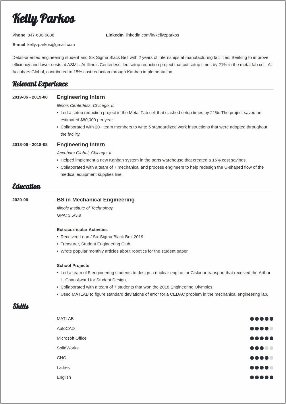 Best Resume For College Students Pdf
