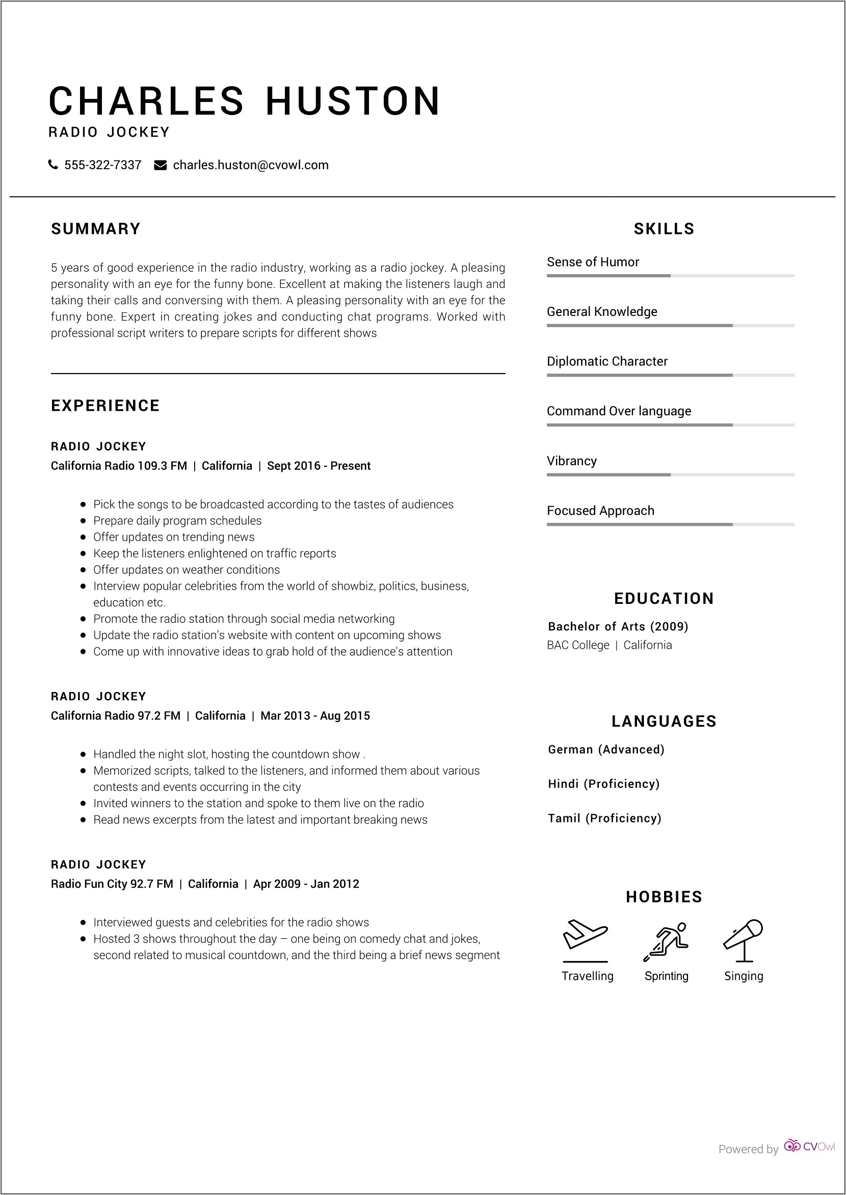 Best Resume Format For Experienced It Professionals