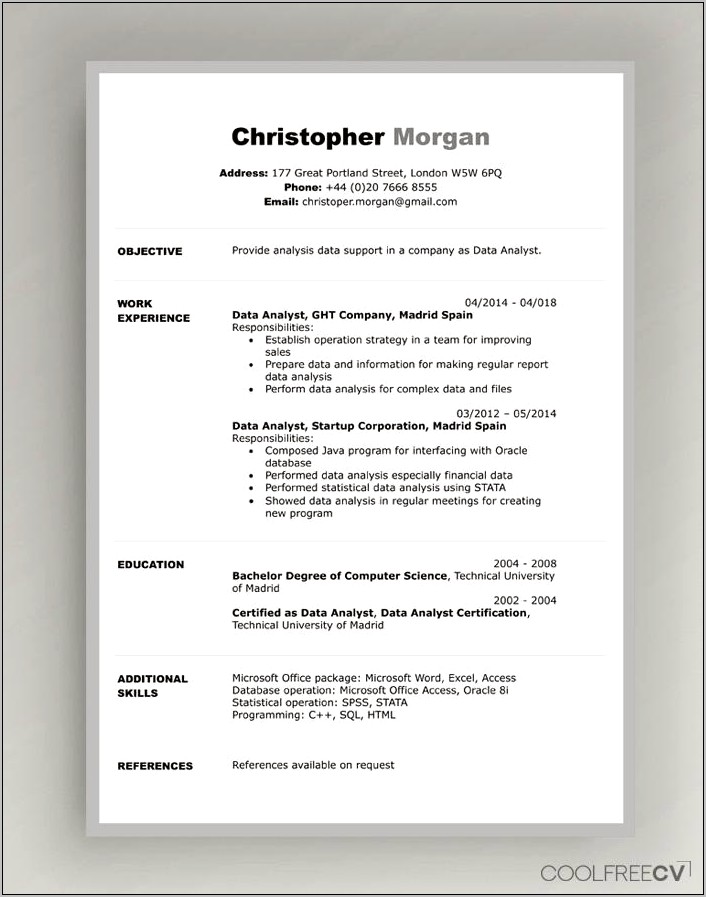 microsoft word template resume
