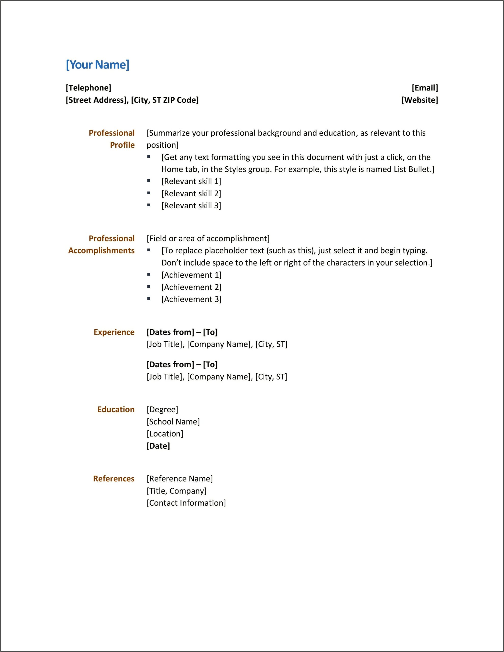 Best Resume Templates 2019 Pdf Simple