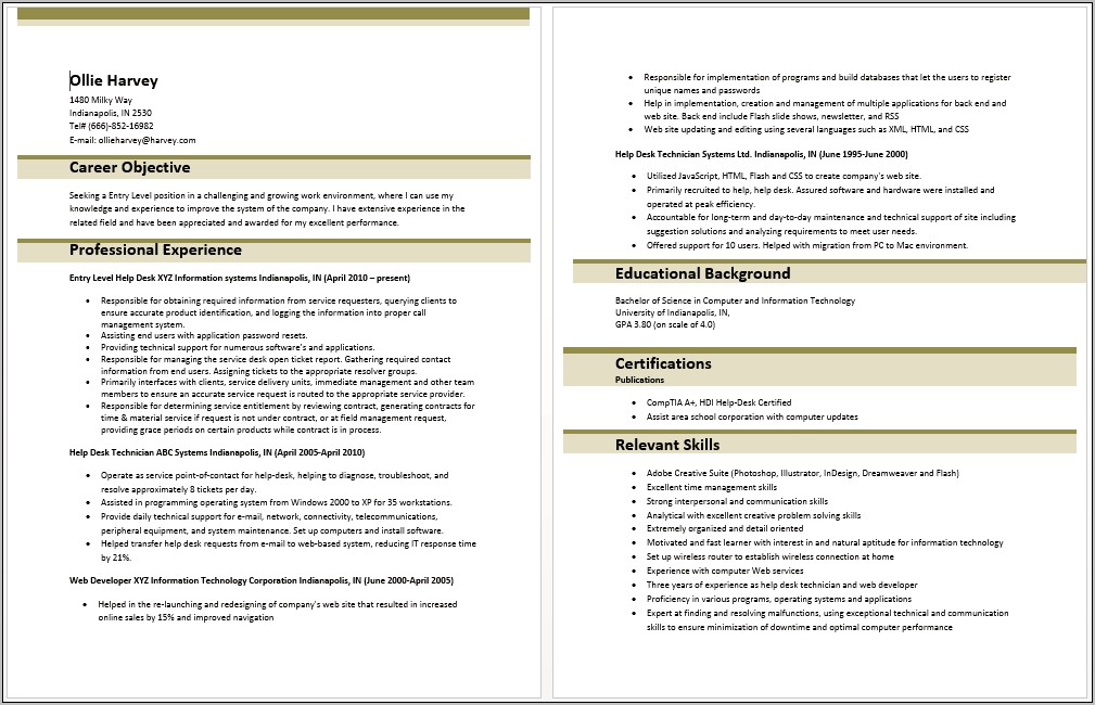 Best Resume Templates Information Technology Manager