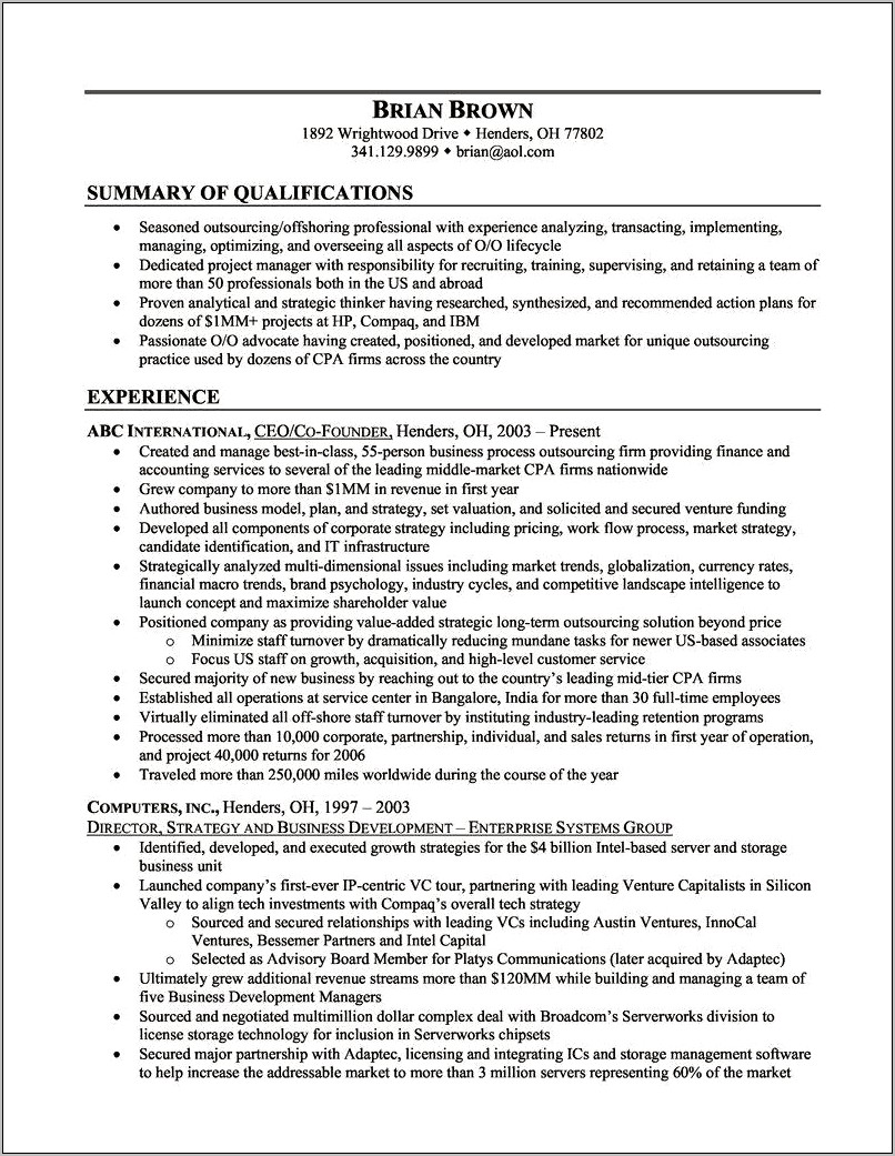 Best Summary For Resume Examples
