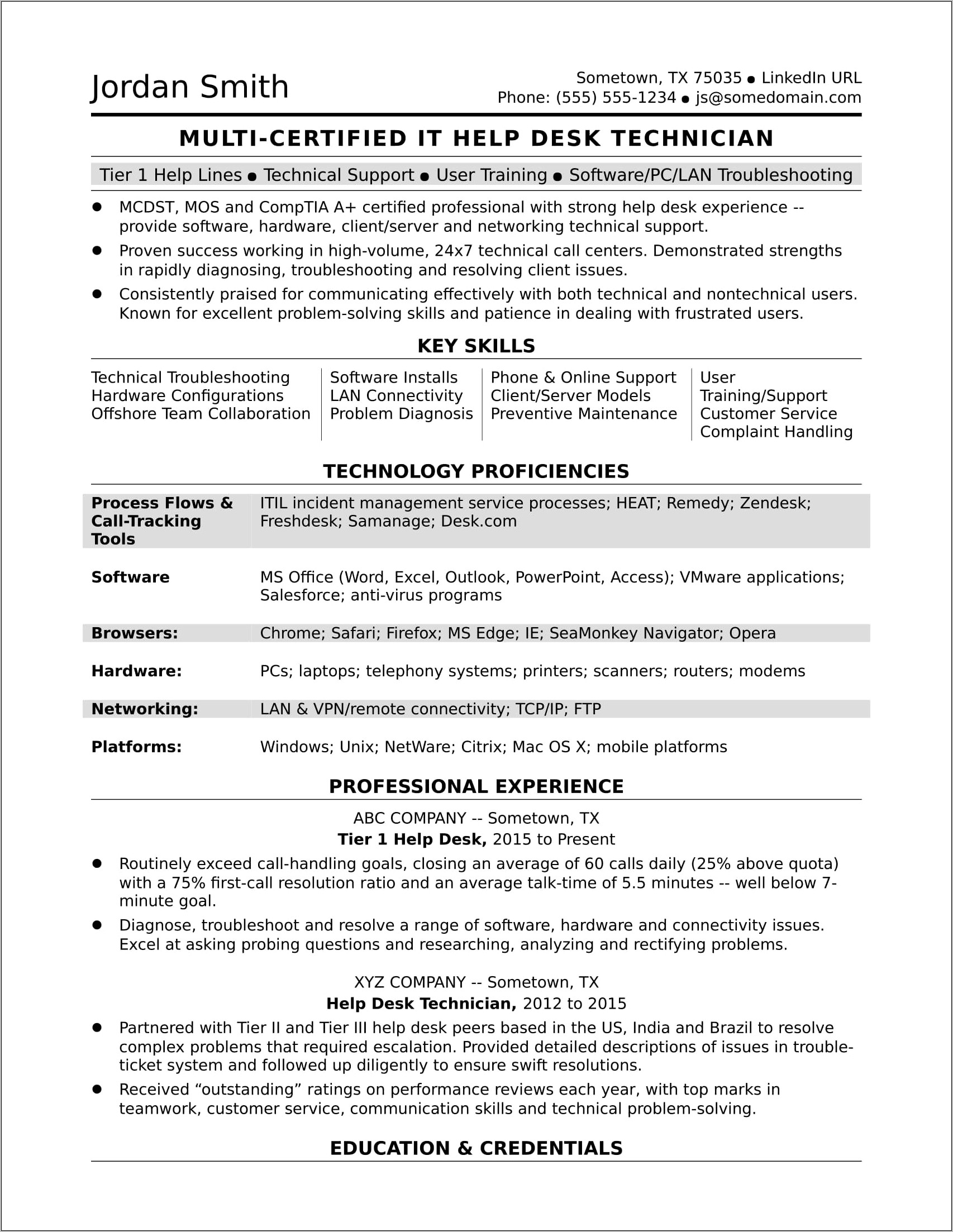 Best Way To Write Technical Skills In Resume