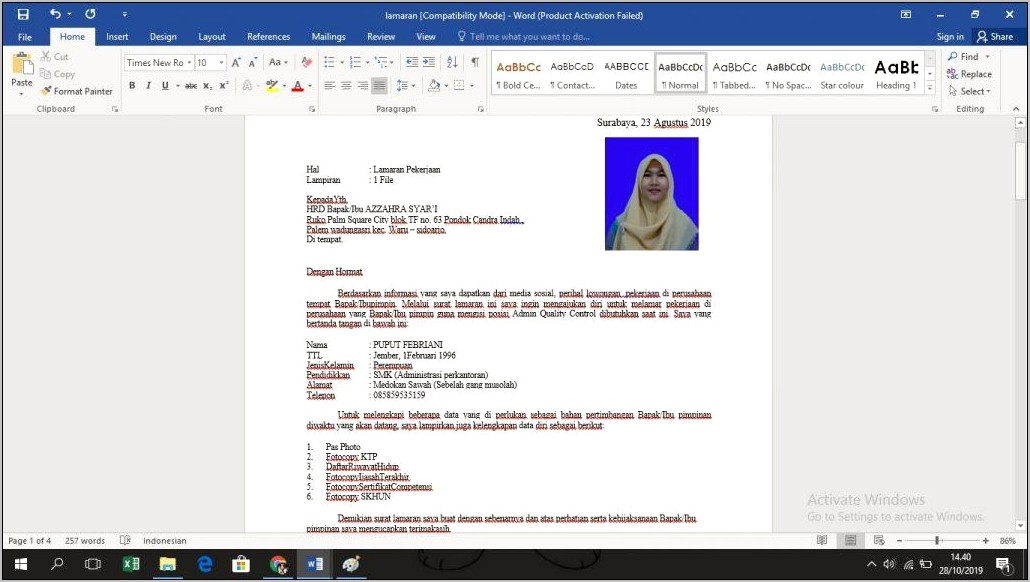 Cara Membuat Resume Menggunakan Microsoft Word