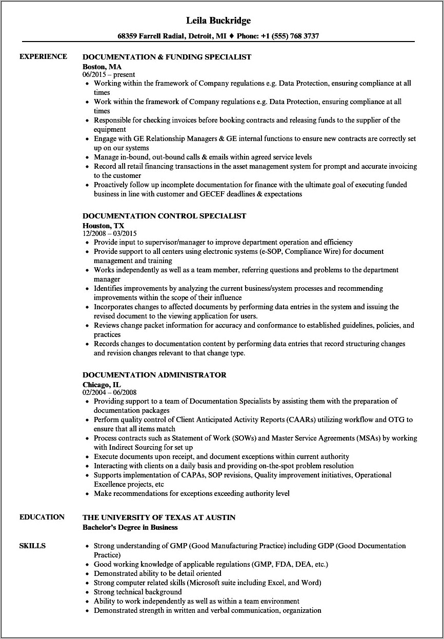 Cerner Documentation As Skill On Resume