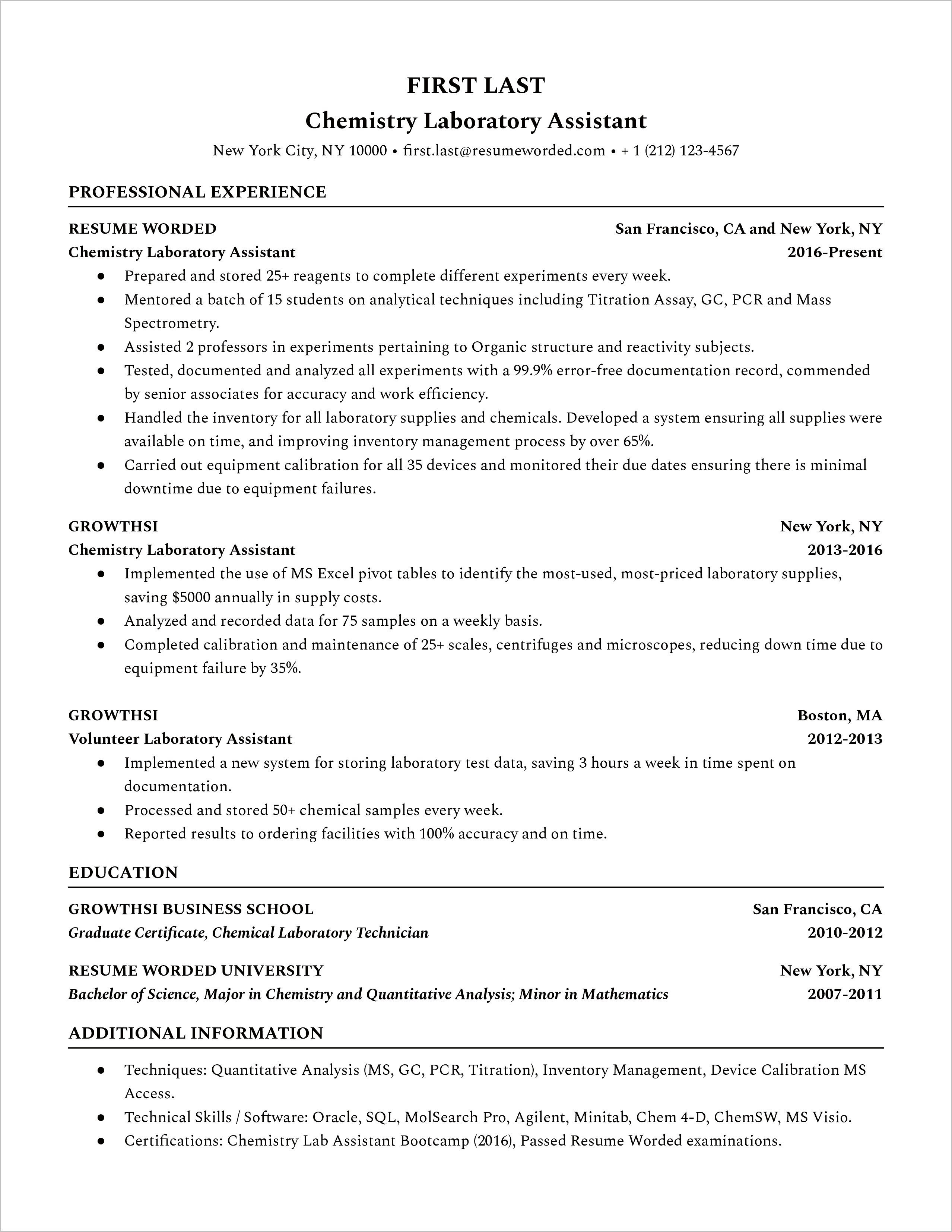 Chemical Characterization Using Hplc Resume Sample