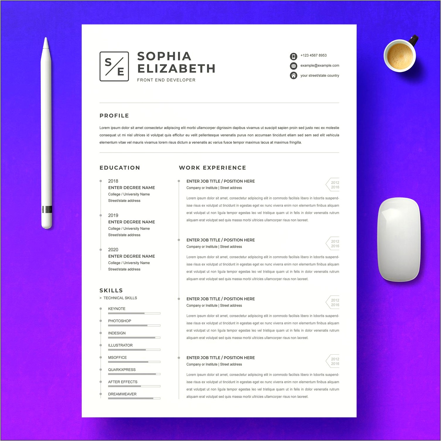 clean-cv-resume-html-template-free-download-resume-example-gallery
