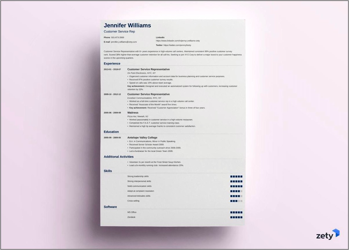 Cool Things To Put Into A Resume