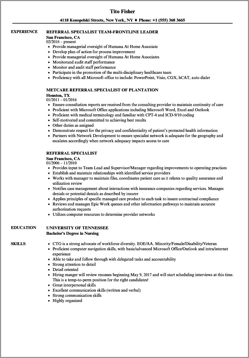 Counseling Psychology Insurance Auditor Resume Sample