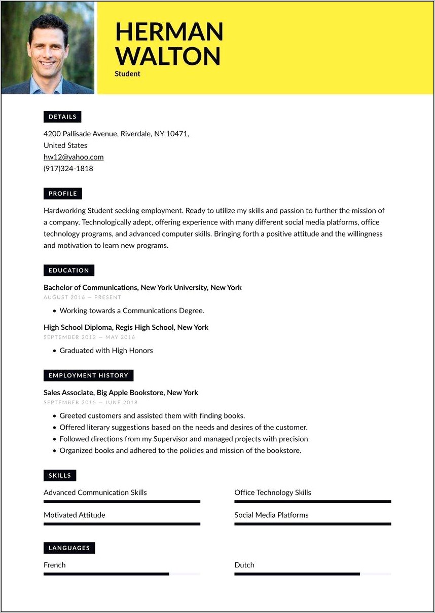 Create A Resume For Job Application