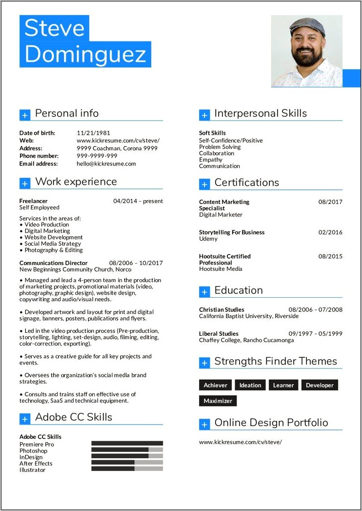 Creative Resume Examples Real People