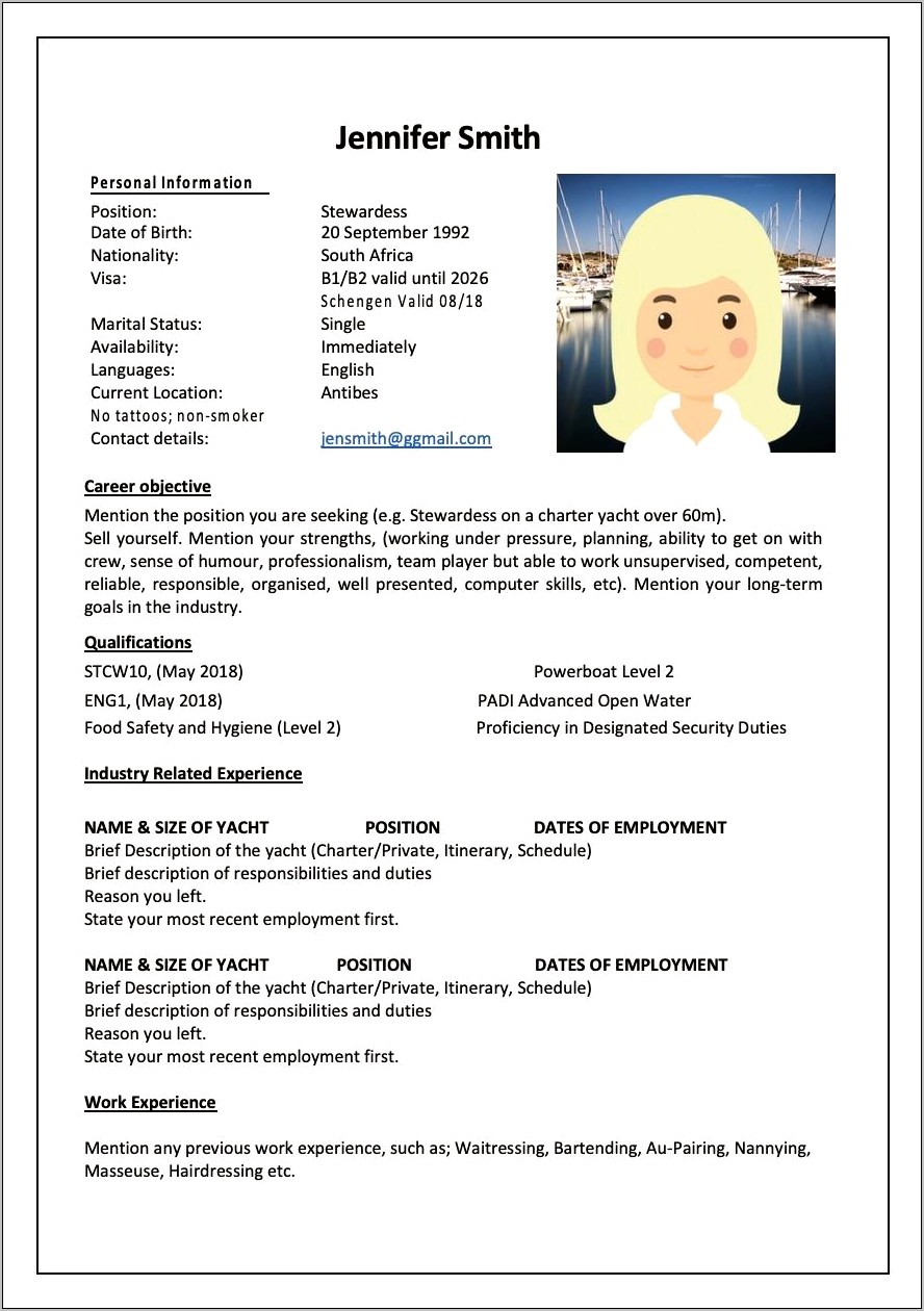 Crew Chief Job Description For Resume