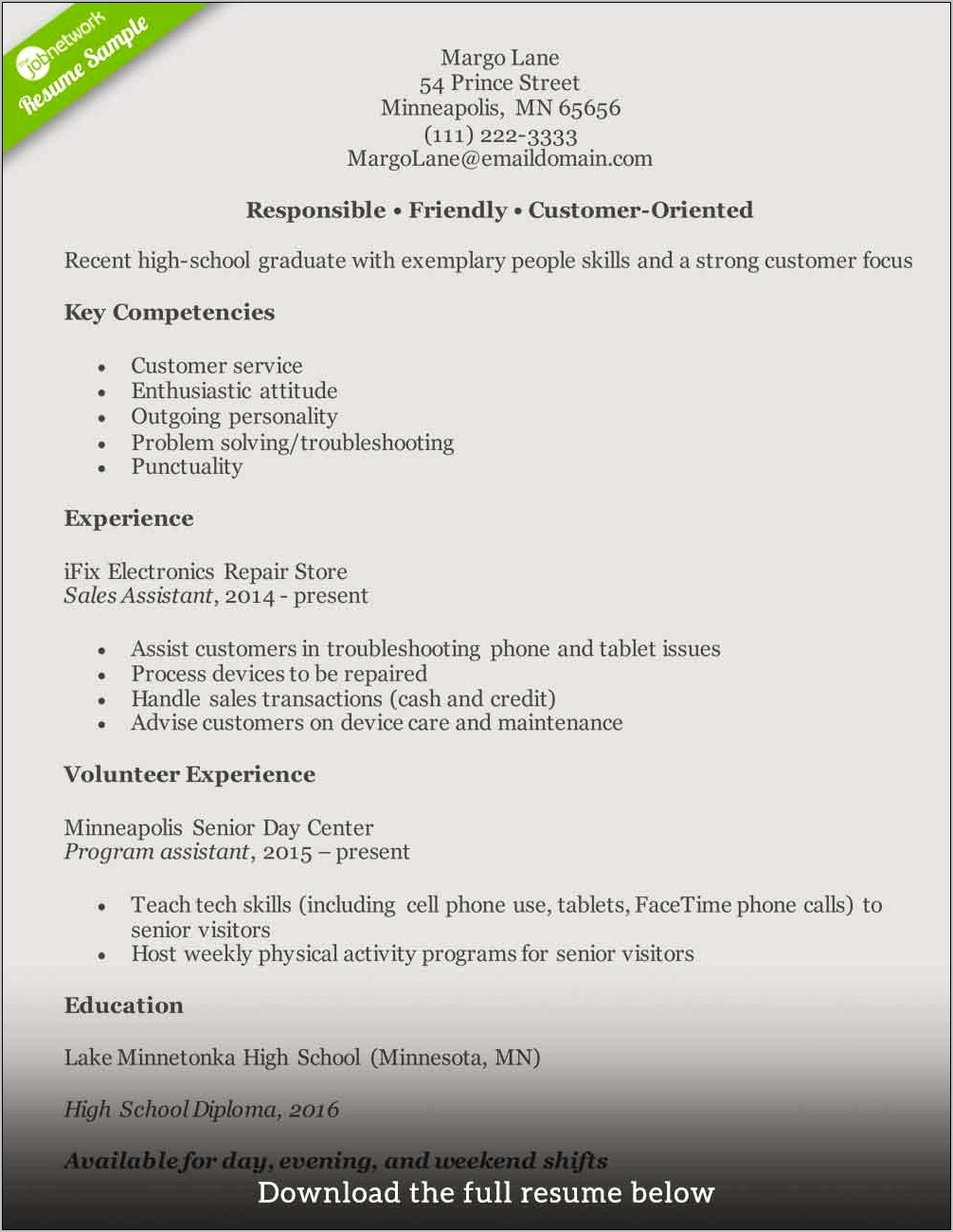 Customer Service Skills Description Resume