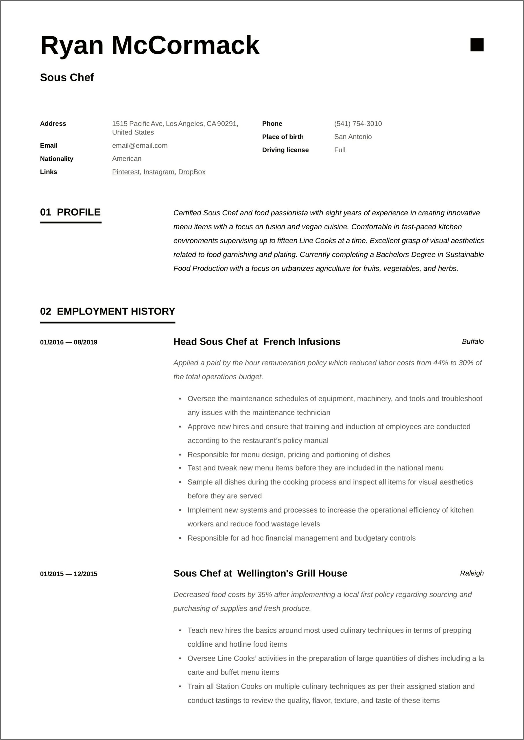 Description For A Pastry Chef Resume Scaled 