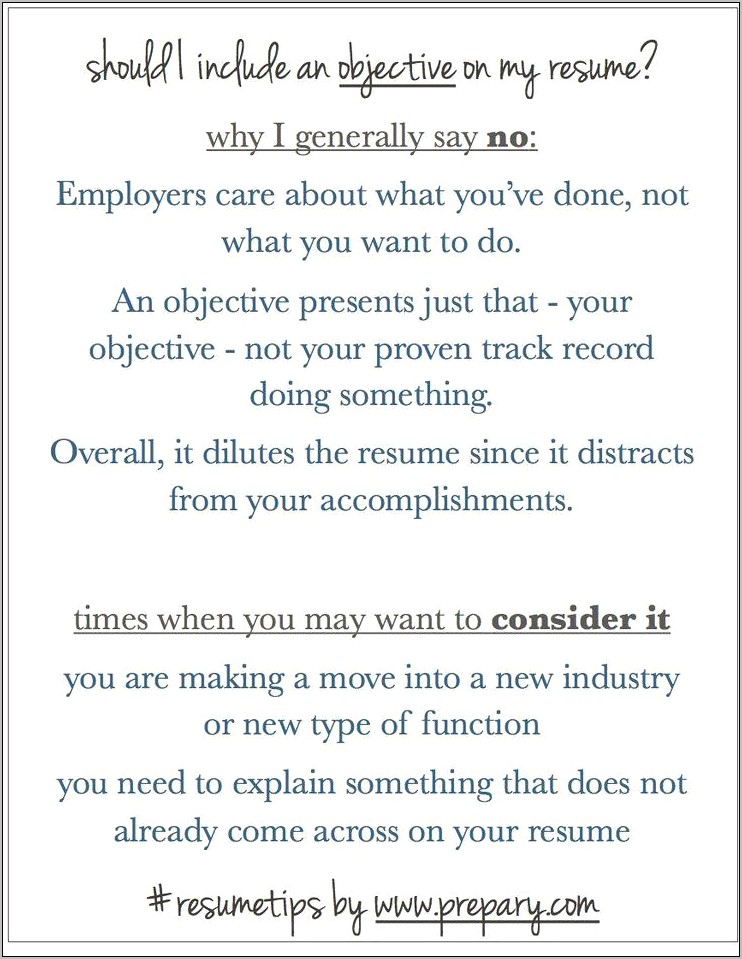 Does Every Resume Need An Objective