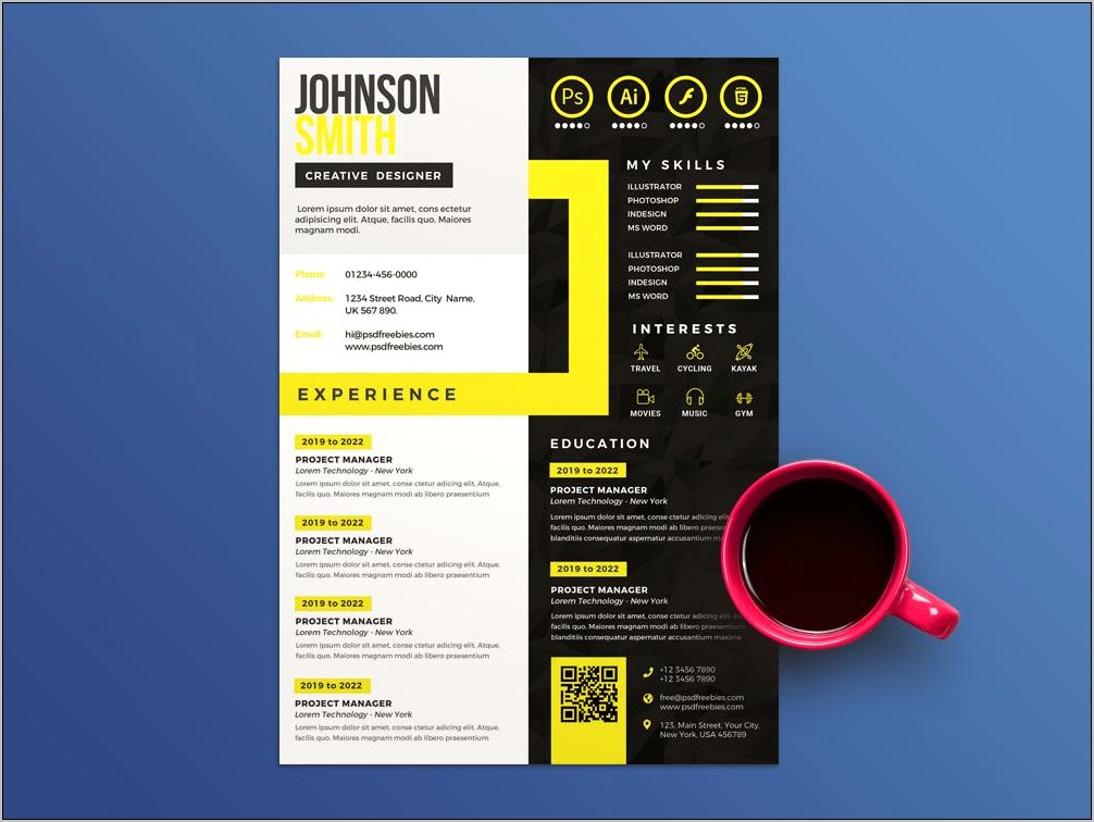 Download Template Cv And Resume Photoshop