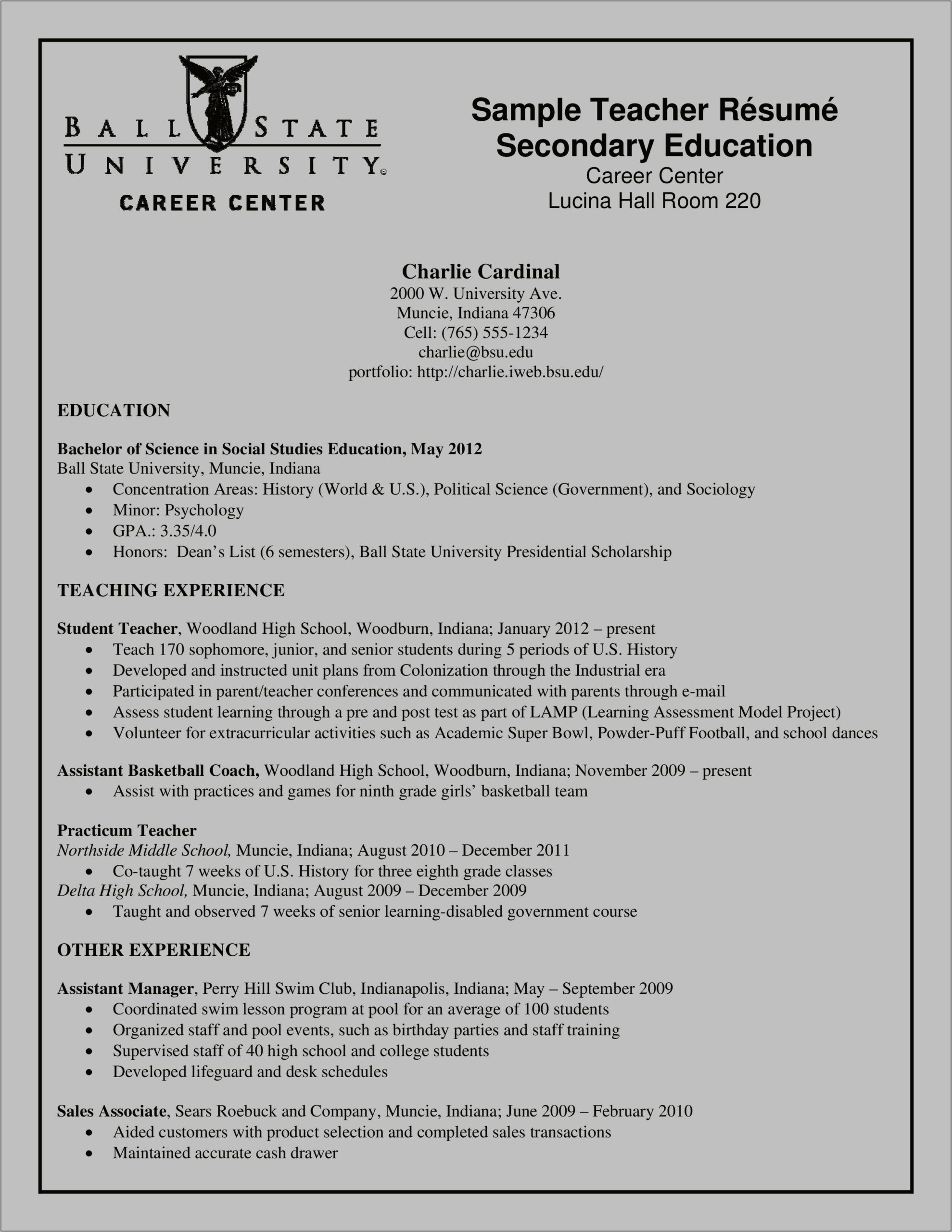 Education Experience In Sociology For Resume