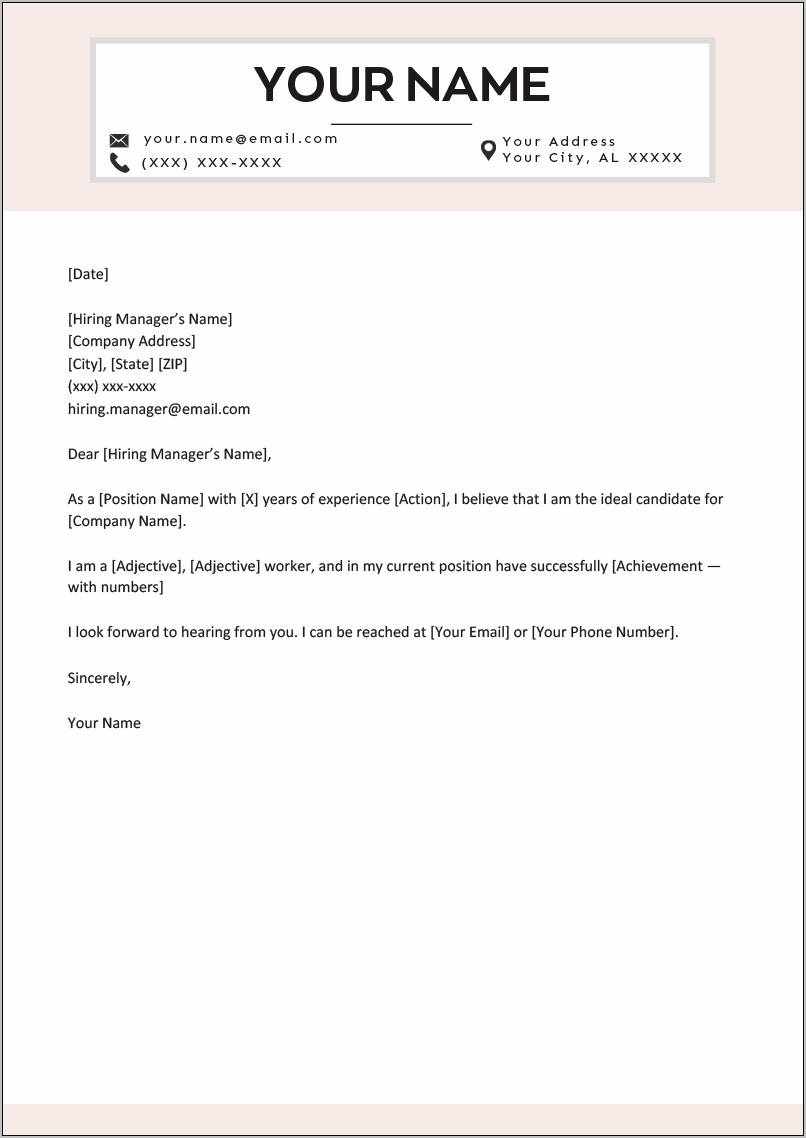 Example Of It Resume Cover Letter