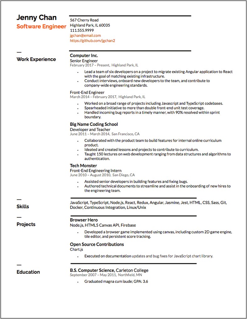 Example Of Resume To Apply Job Skills