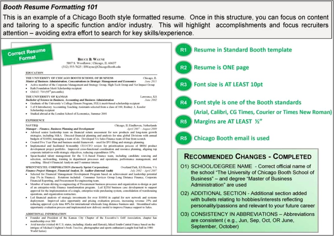 Example Of Resume To Get Into Booth