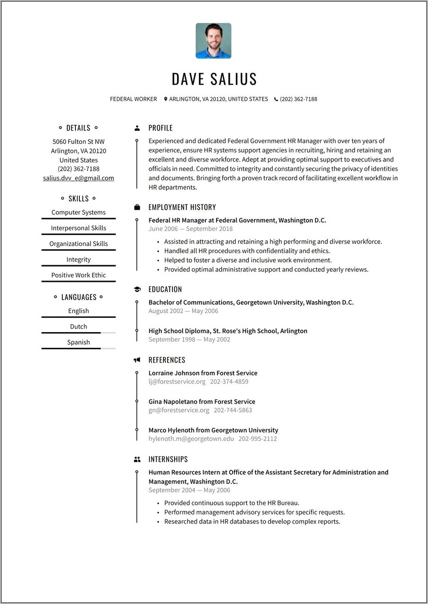 resume objective examples government jobs