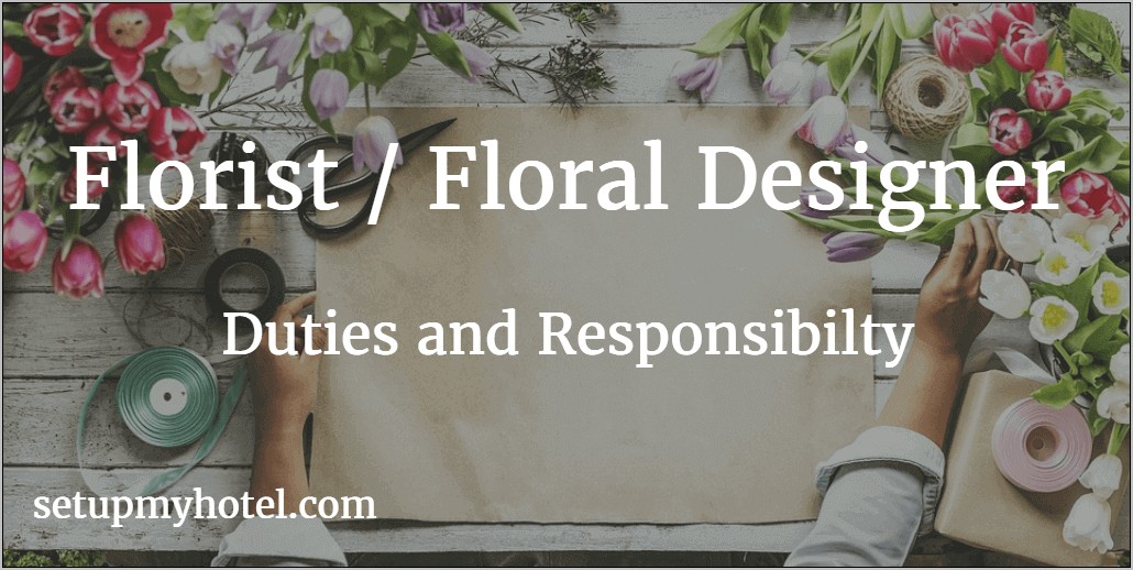 Floral Manager Job Description For Resume