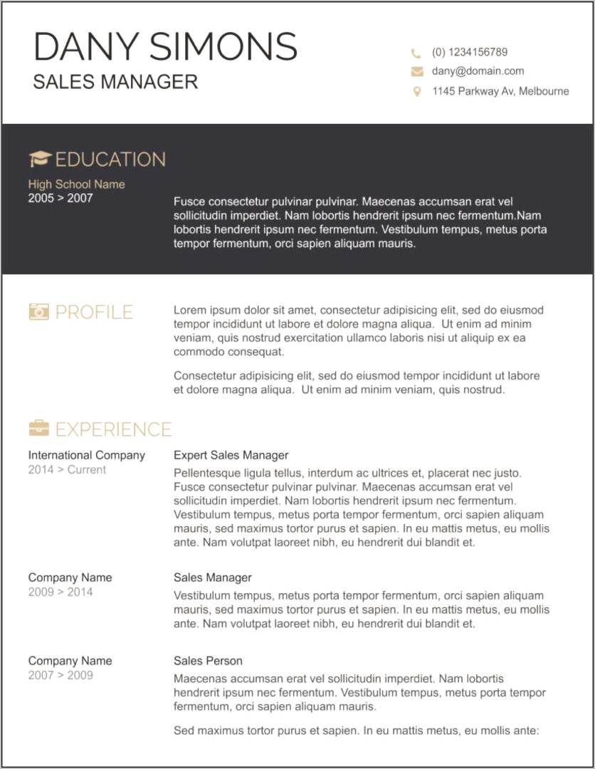 Free American Resume Templates Download For Microsoft Word