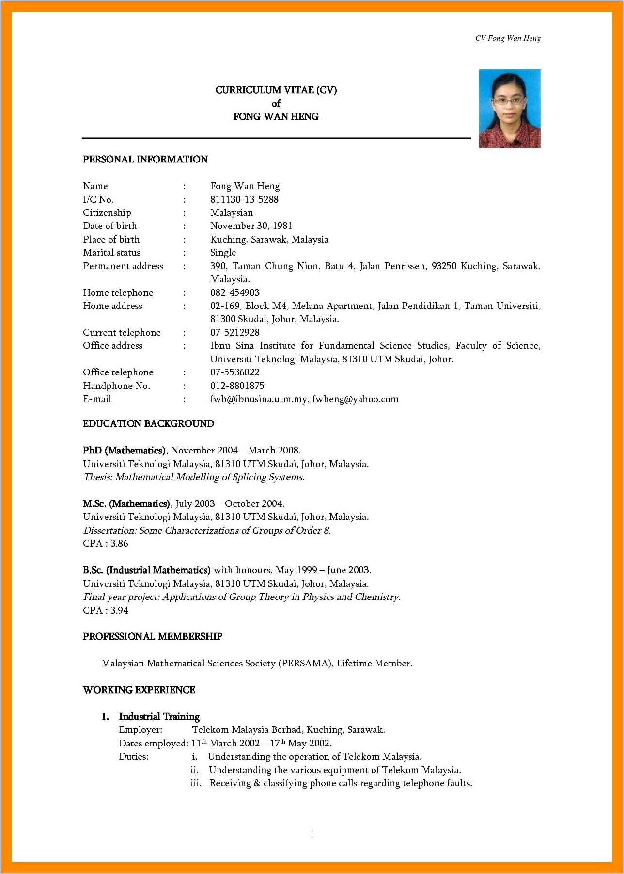 Free Downloadable Resume Templates For Word 2003