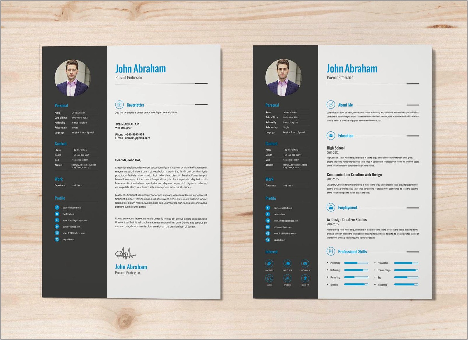 Free Modern Resume Template Docx Resume Example Gallery