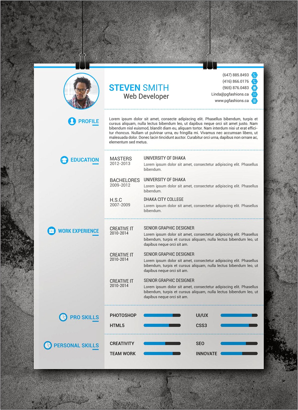 Free Portfolion Template Download Resume