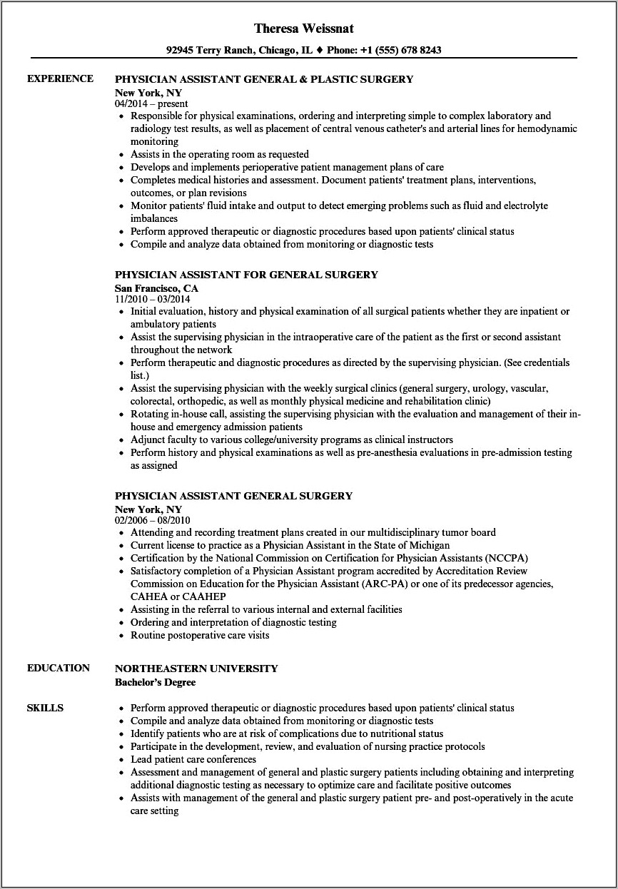 General Skills Section Example On Resume