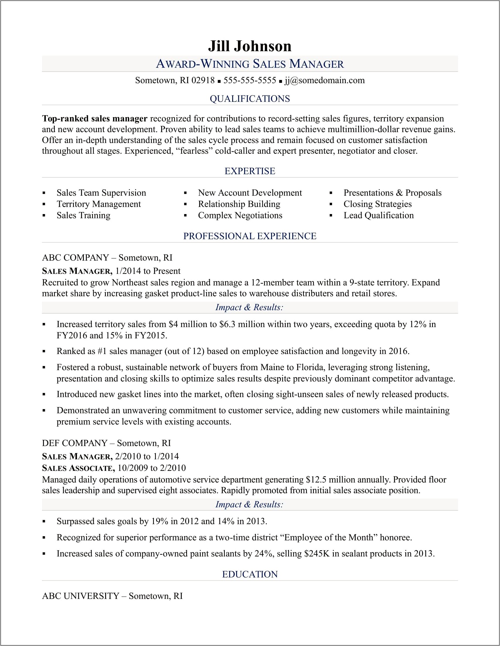 Good Objective For Business Management Resume