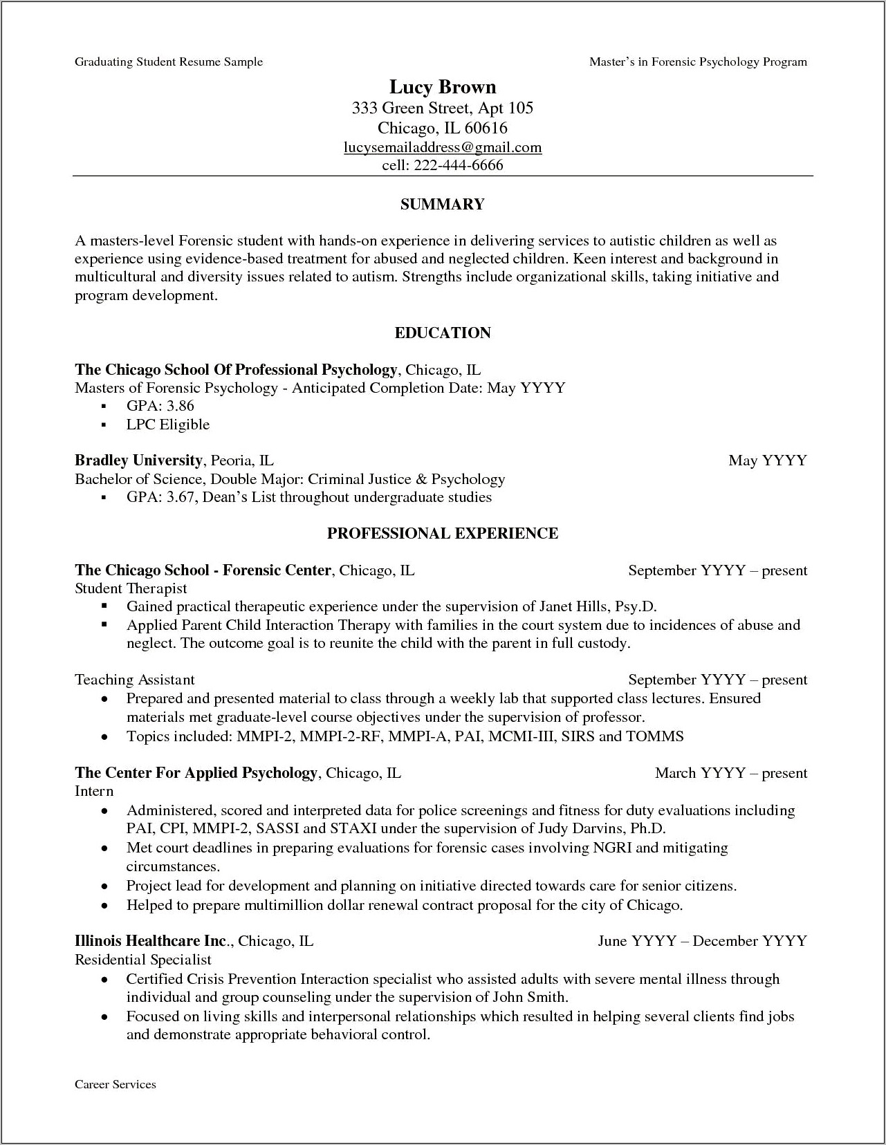 Good Skills For Grad School Resume