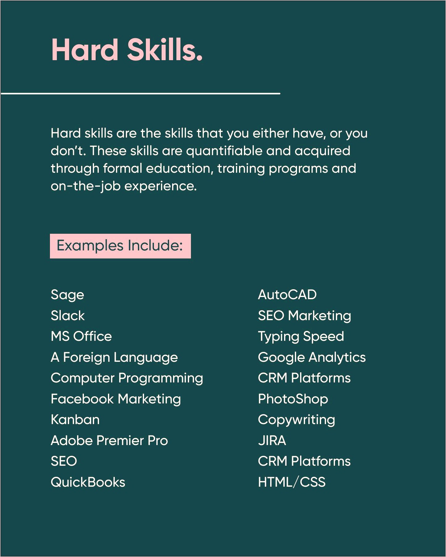 Good Skills To Put Down In A Resume