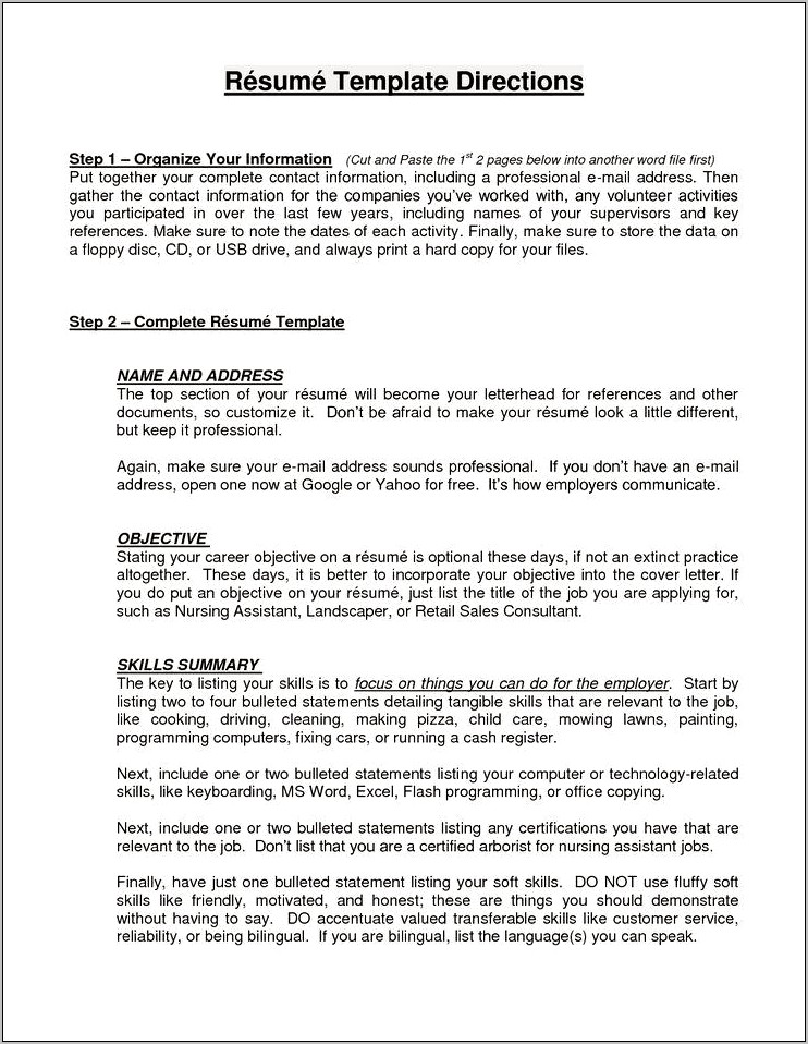 Good Things To Say On A Resume Oblective