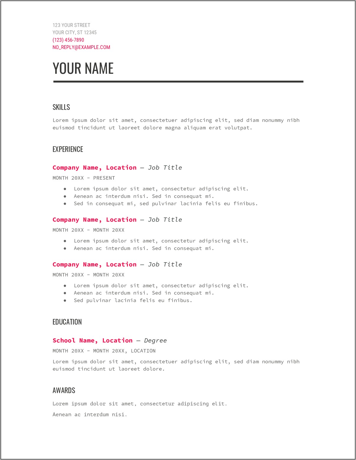 Google Docs Resume Template For Seniors High School Resume Example 