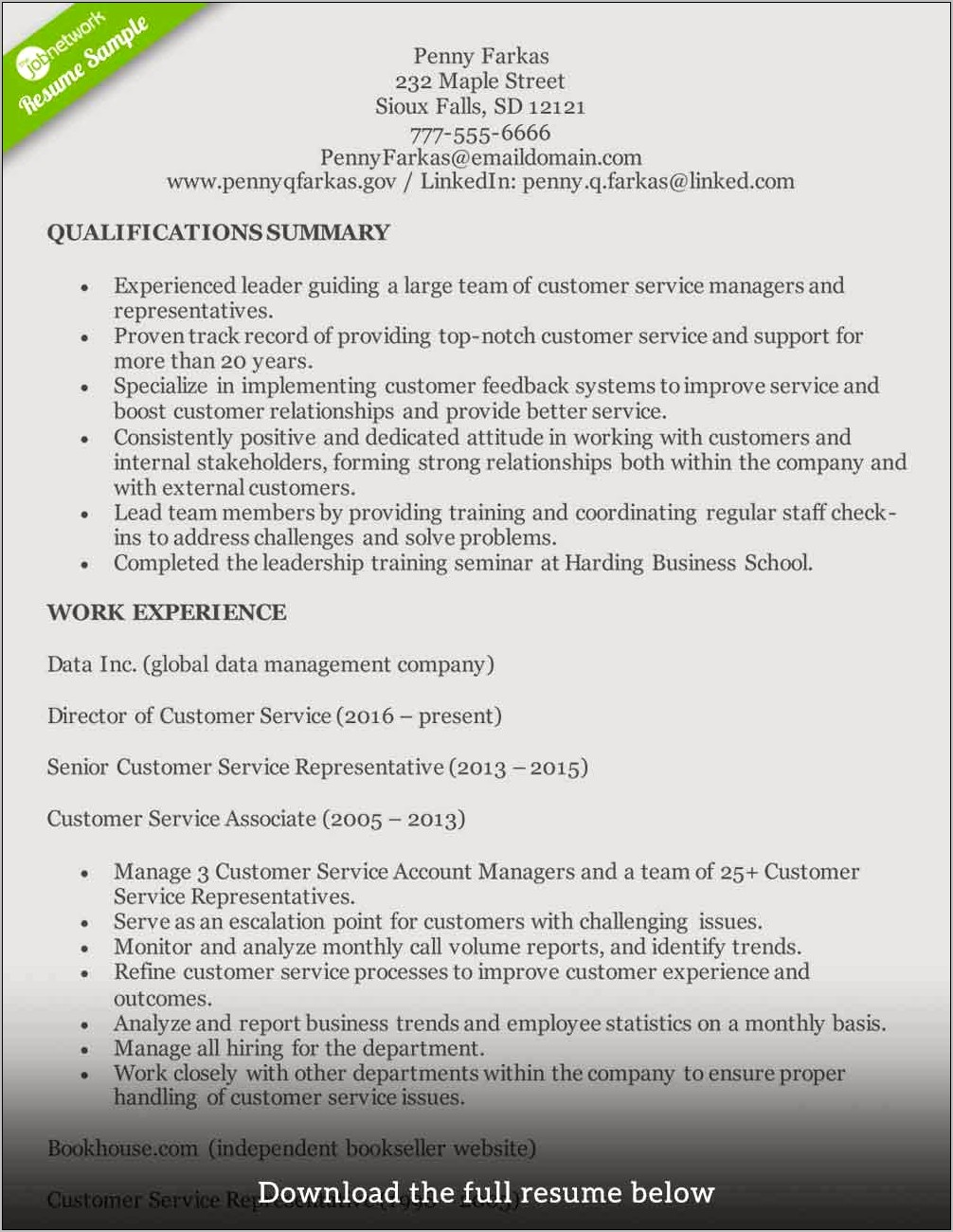 Great Customer Service Skills On Resume