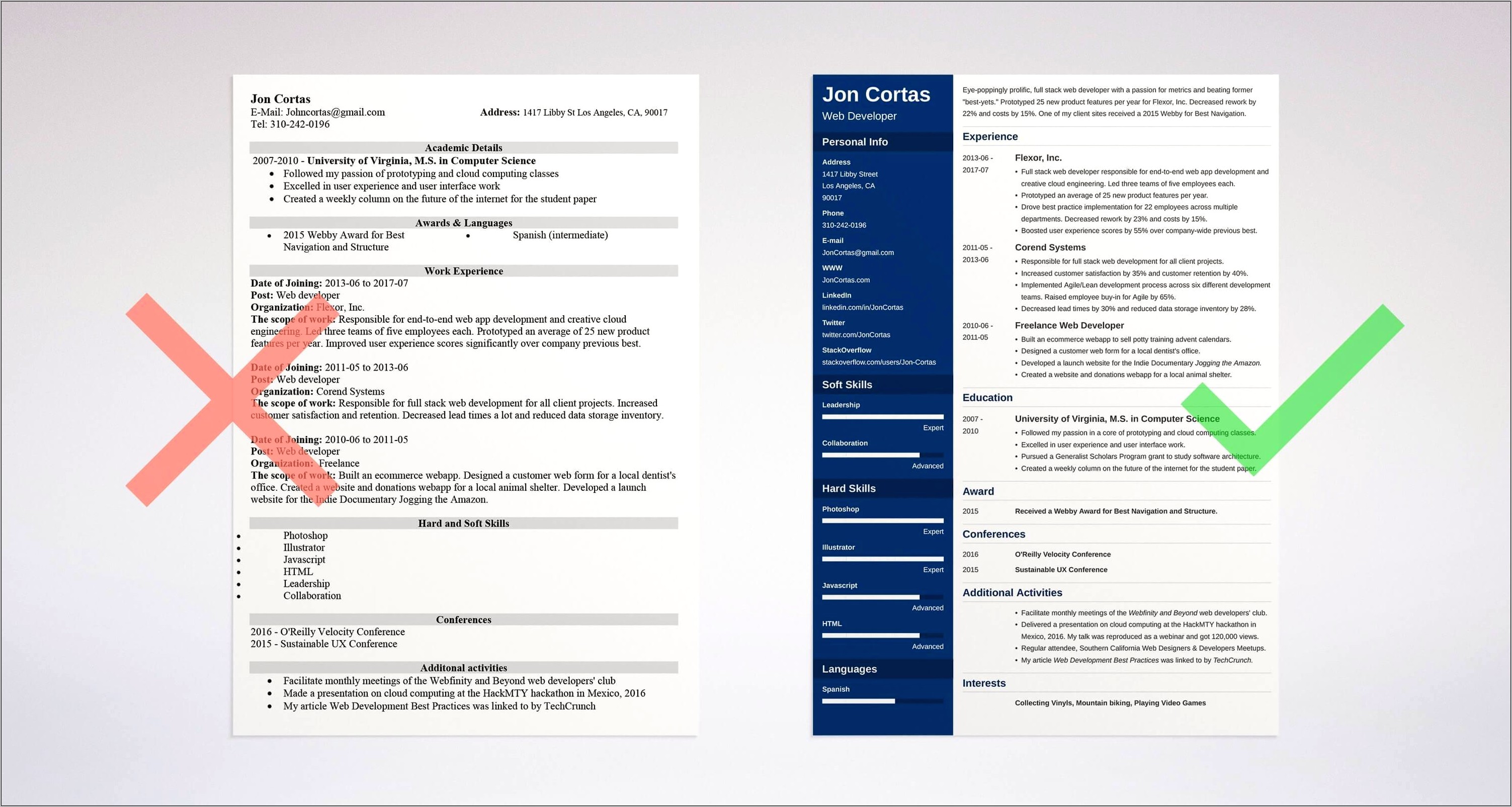 Great Resume Summary For Freelance Web Developer