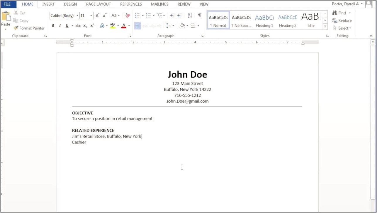 Hot To Format Word Document For Resumer