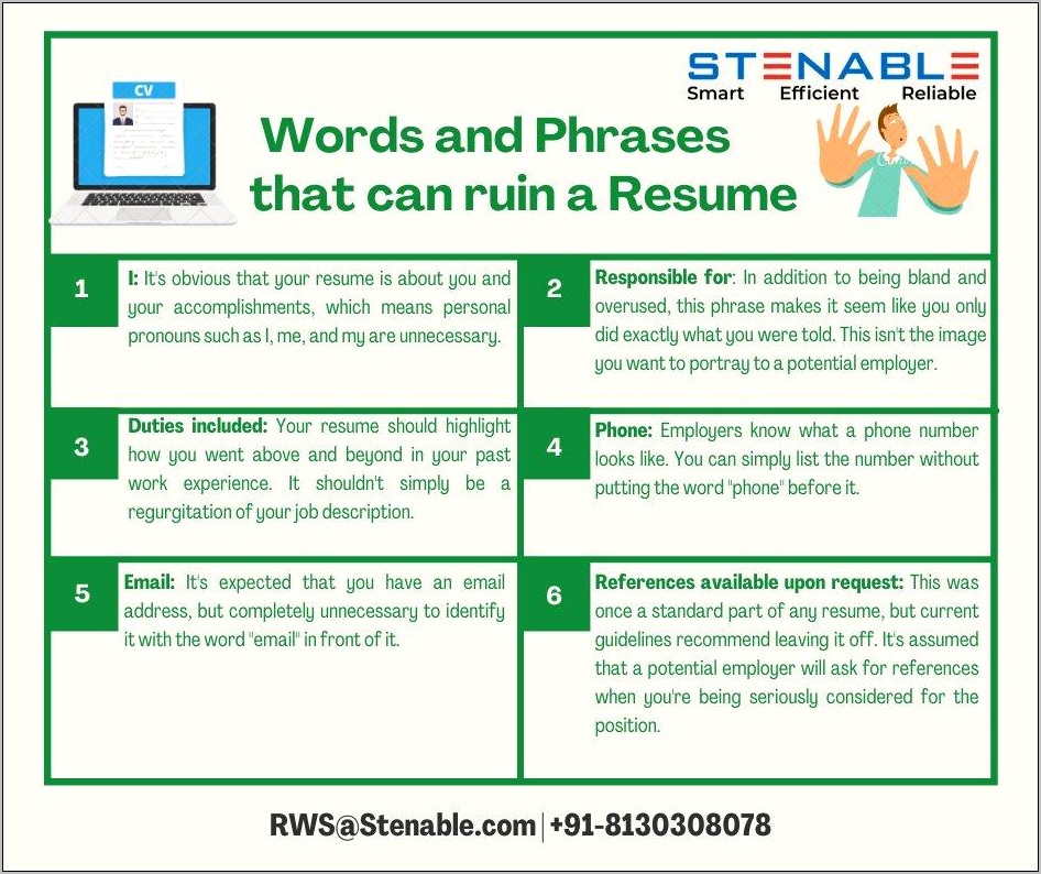 another word for being resume