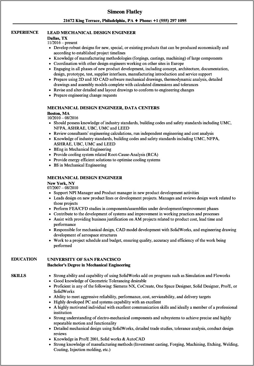 Induction Motor Design Engineer Resume Sample