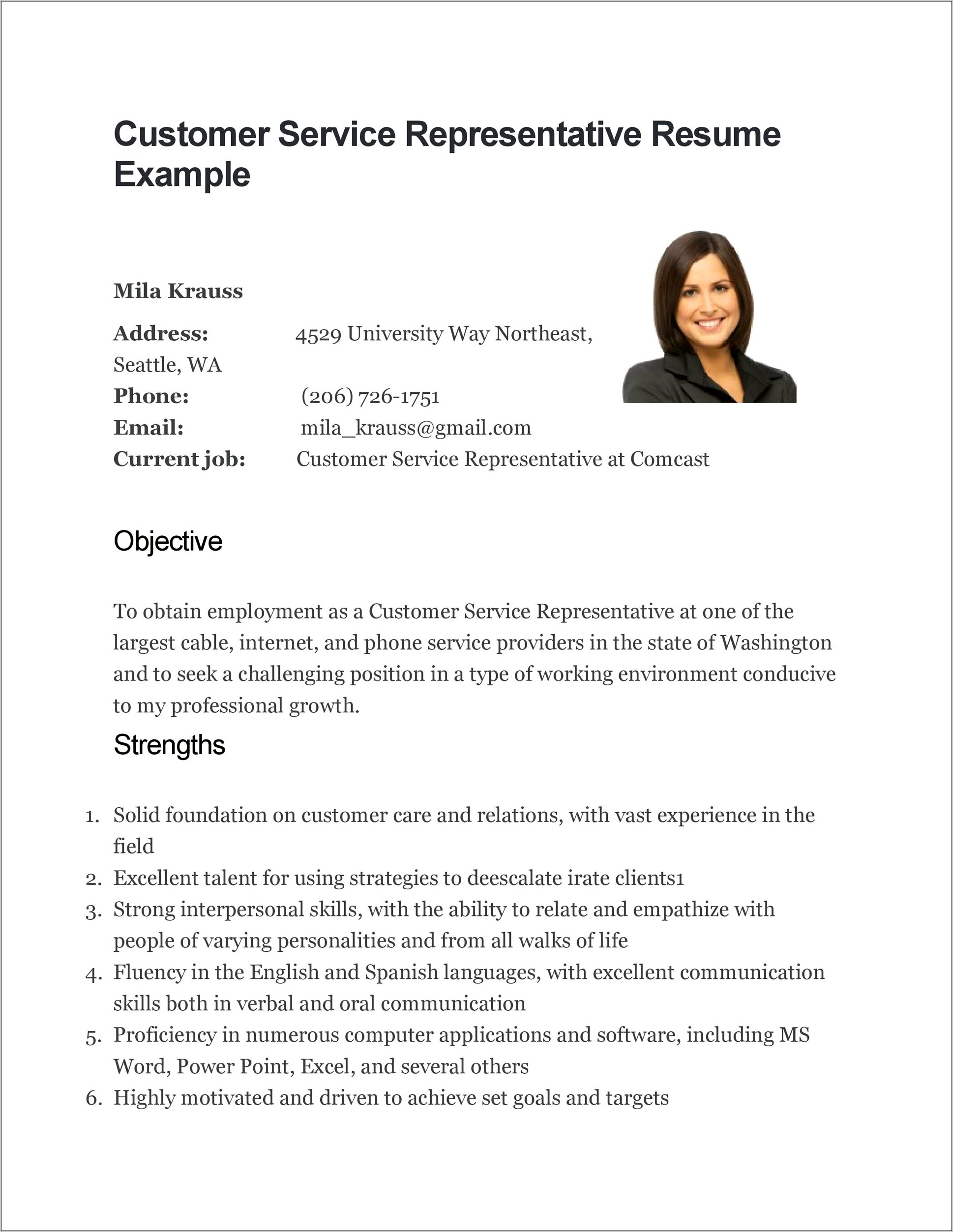 Insurance Customer Service Job Description For Resume