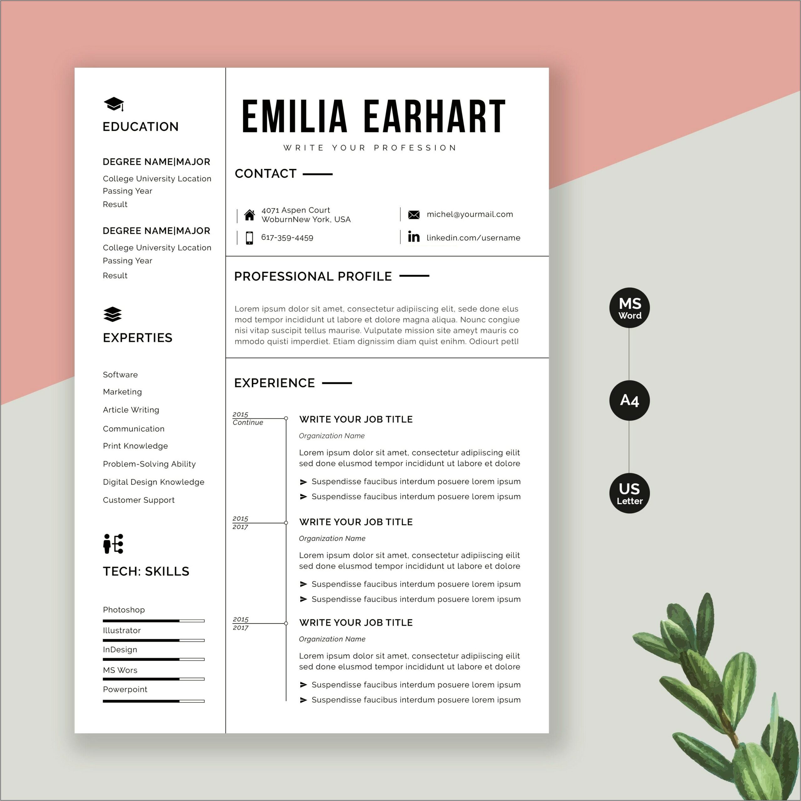 Japanese Resume Template For Microsoft Word